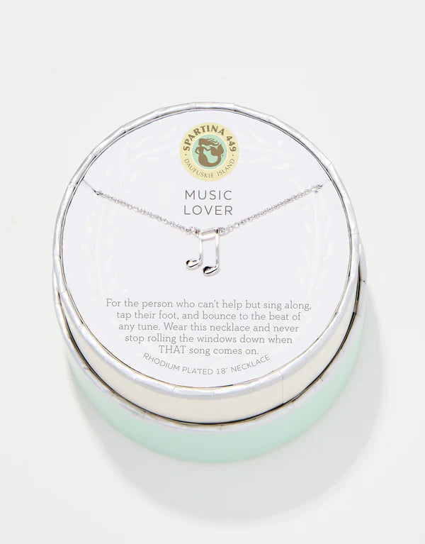 Sea La Vie Necklace Music Lover/Note - Silver