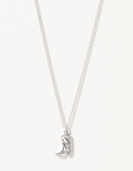 Sea La Vie Necklace Kick It Up/Cowgirl Boot - Silver