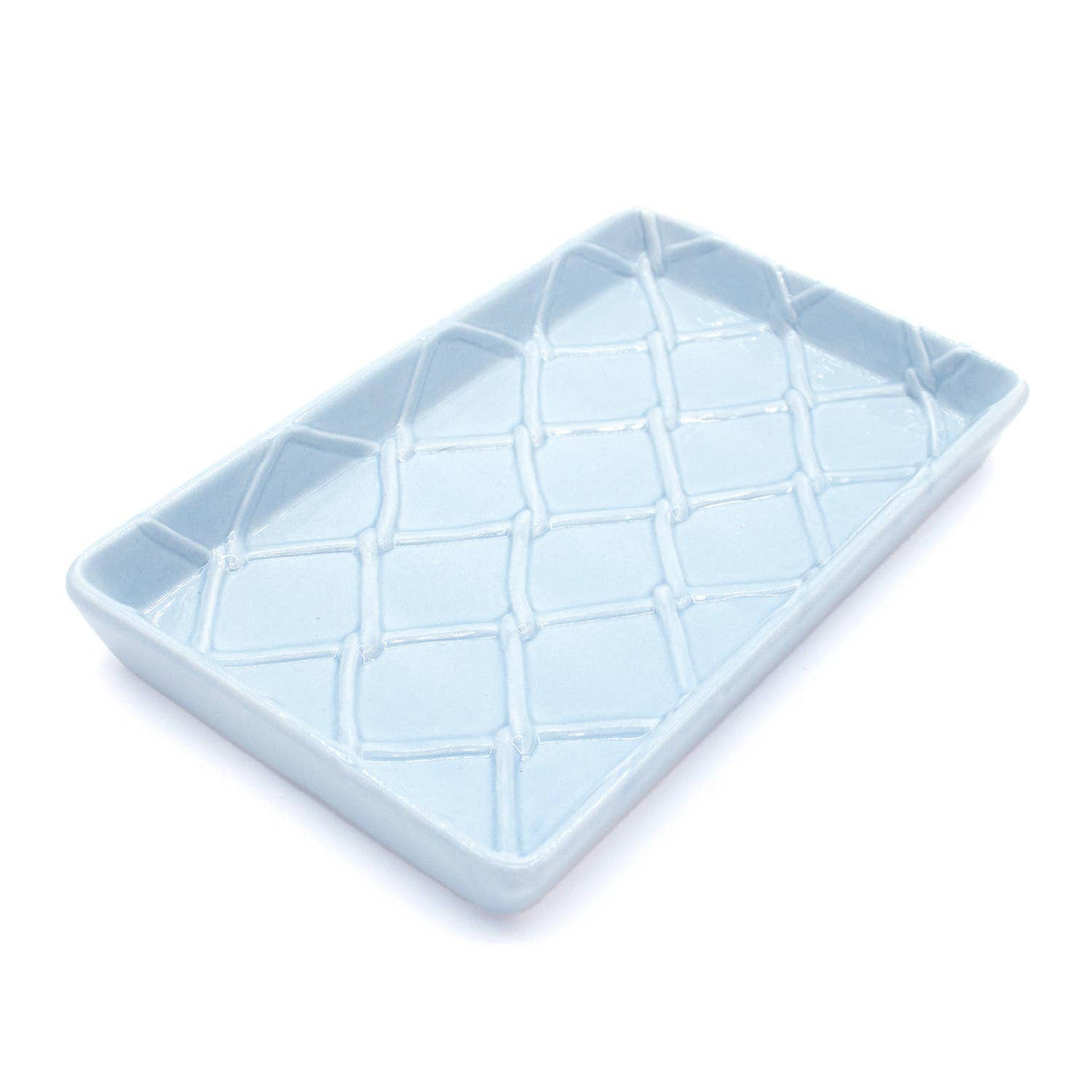 Blue Textured Guest Towel Tray