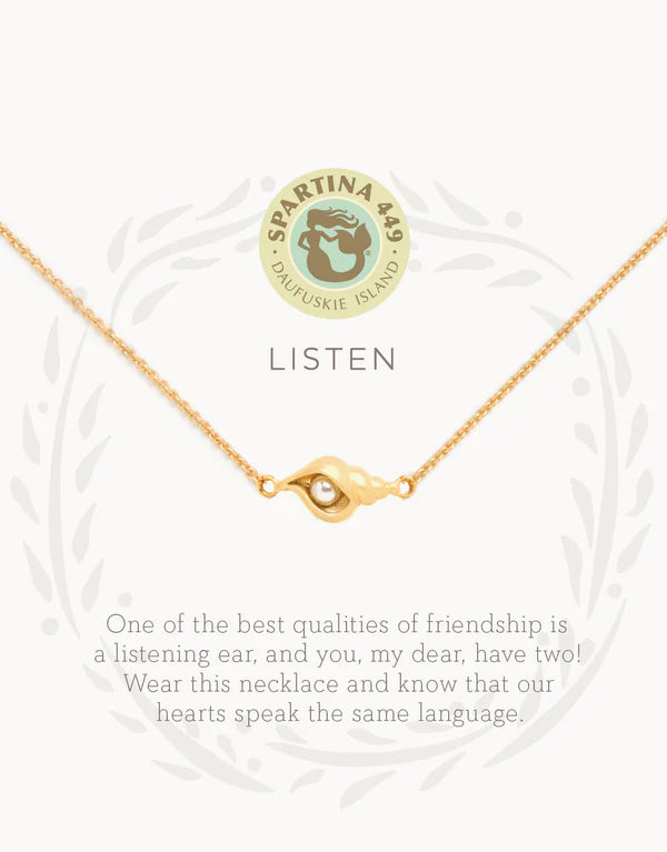 Sea La Vie Listen Necklace - Gold