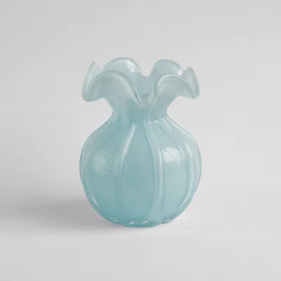 Sky Blue Glass Vase