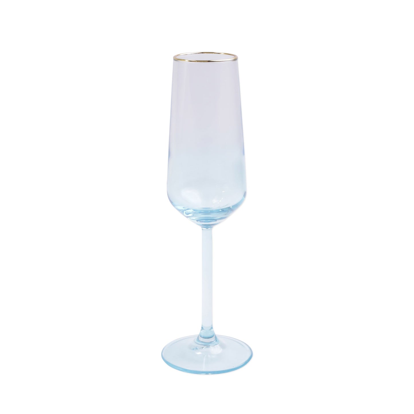 Turquoise Rainbow Champagne Flute