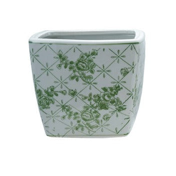 Green & White Planter