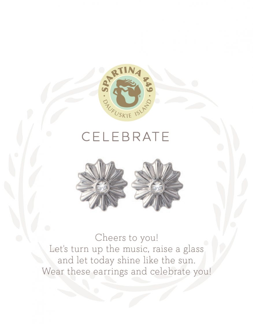 SEA LA VIE CELEBRATE STUD EARRINGS~silver