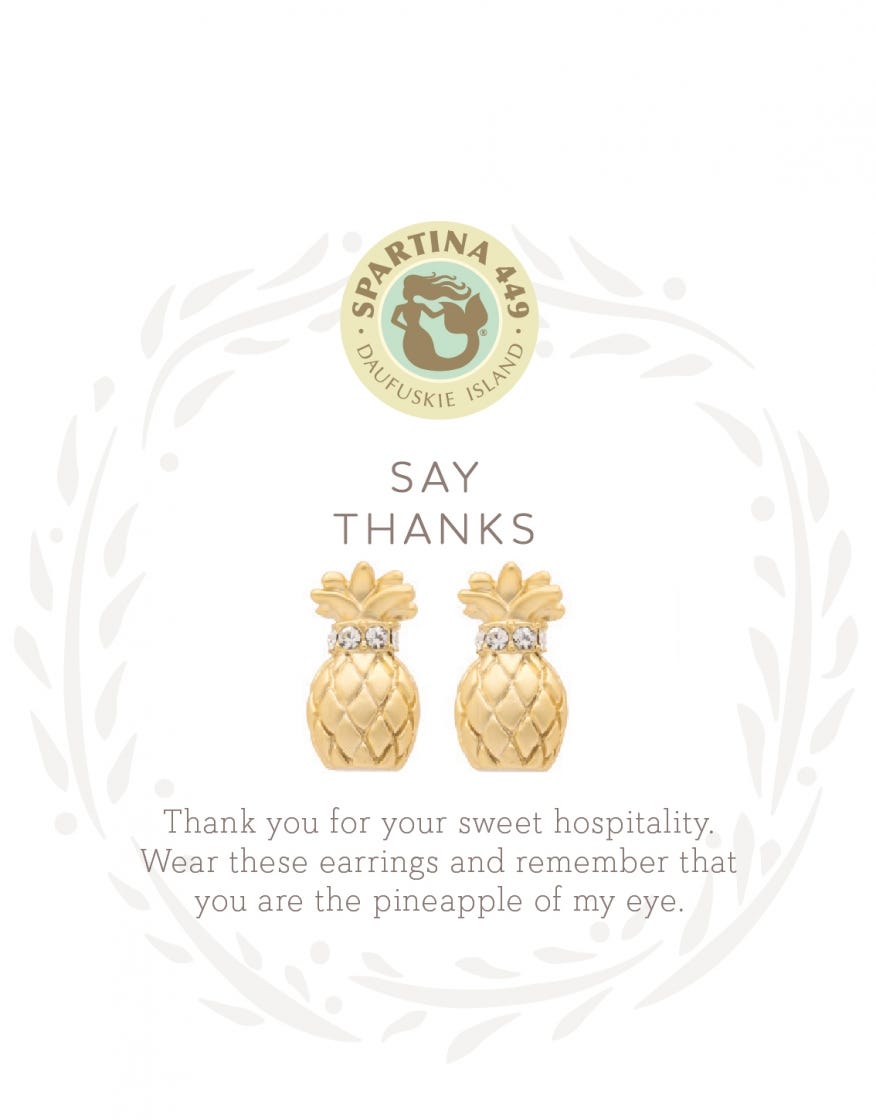 SEA LA VIE STUD SAY THANKS EARRINGS~gold