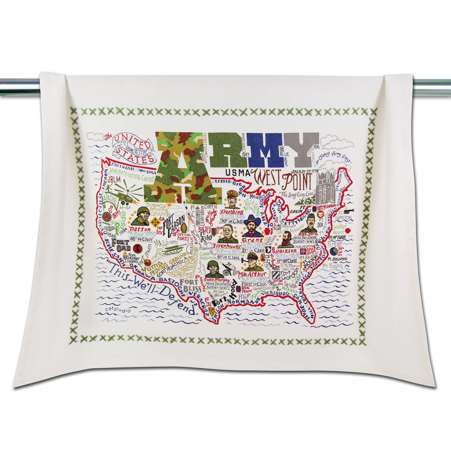Destination & Military Kitchen Towels by Catstudio