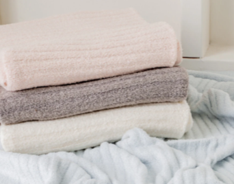 White CozyChic Lite Ribbed Baby Blanket