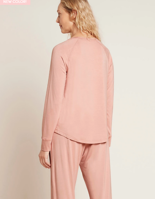 Goodnight Long Sleeve Sleep Shirt - Dusty Pink