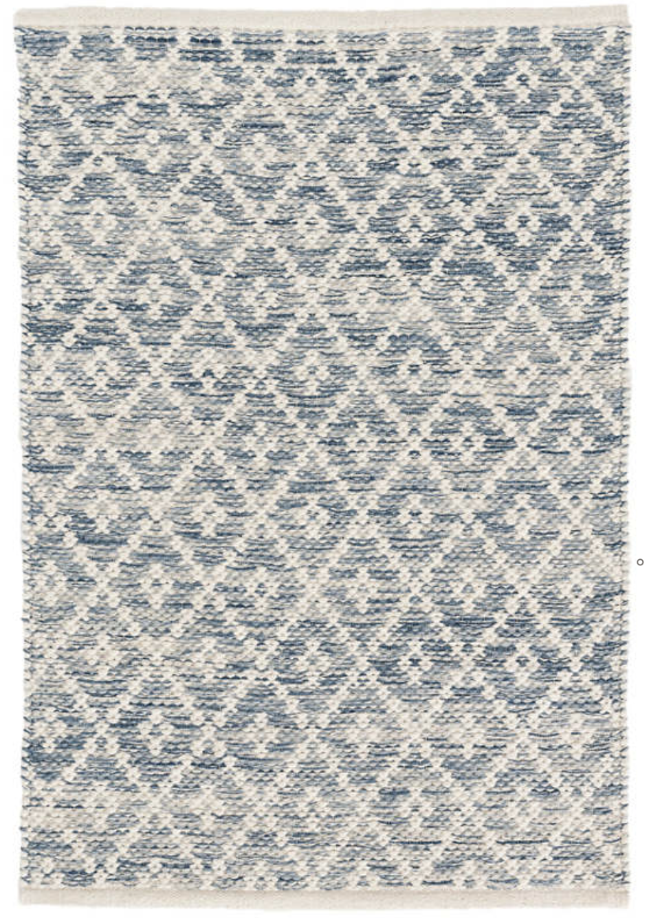 Melange Diamond Blue Woven Cotton Rug