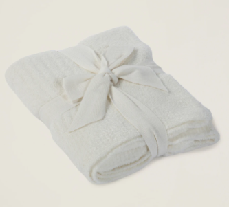 White CozyChic Lite Ribbed Baby Blanket