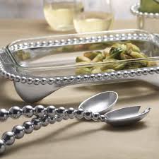 Pearled Salad Servers