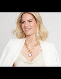 Honeybee Statement Necklace Iridescent Clear Crystal