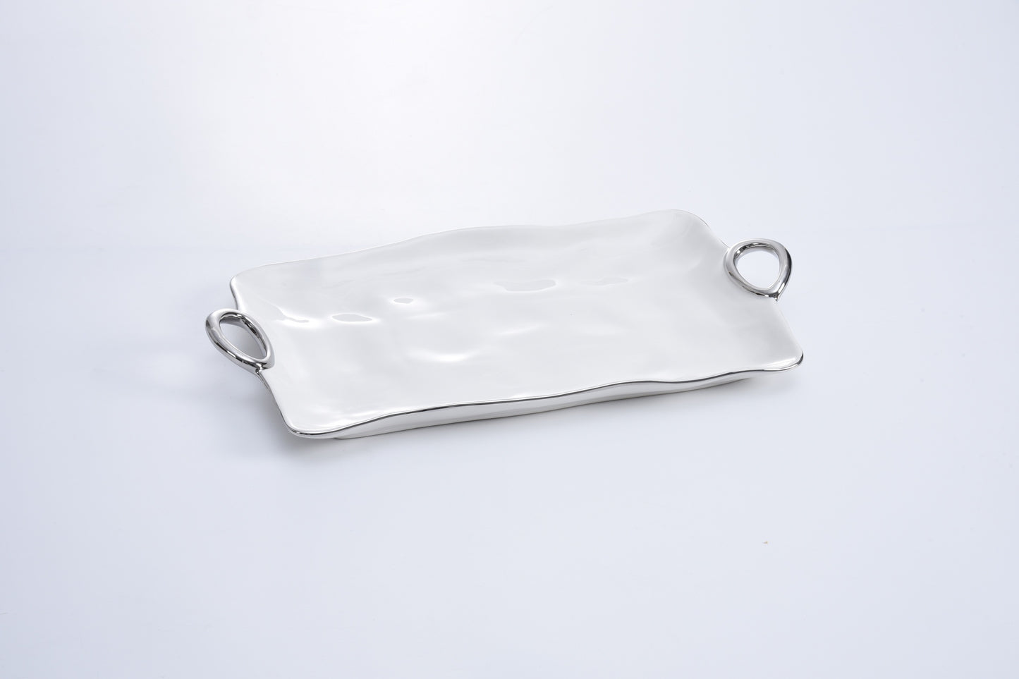 Lg rectangular platter wave Handle