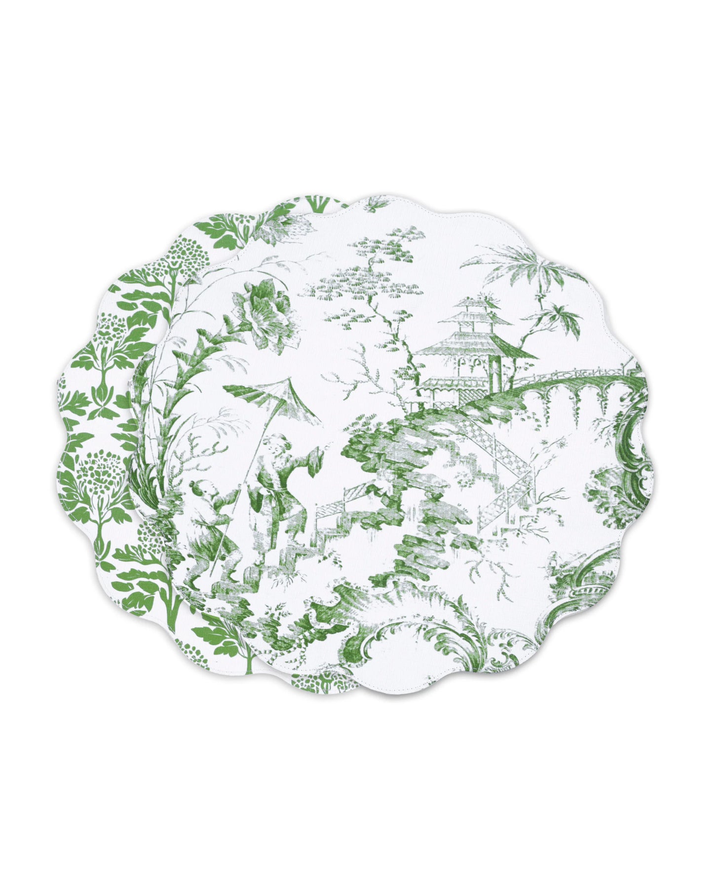 Vida Chinoiserie Reversible Round Placemats