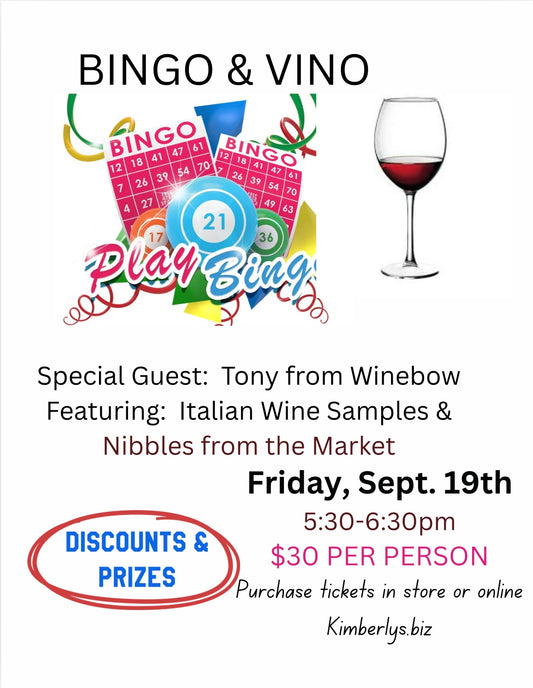 Bingo & Vino - Friday Sept. 19th