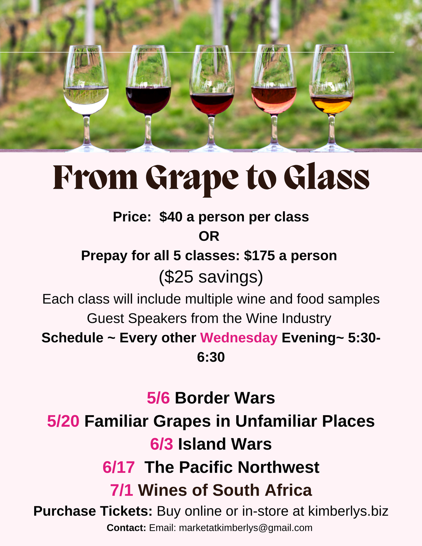 From Grape to Glass Wine Class