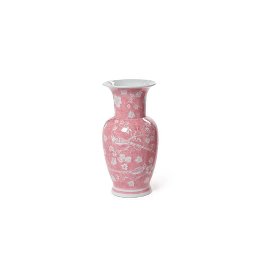 Pink & White Vase Fluted