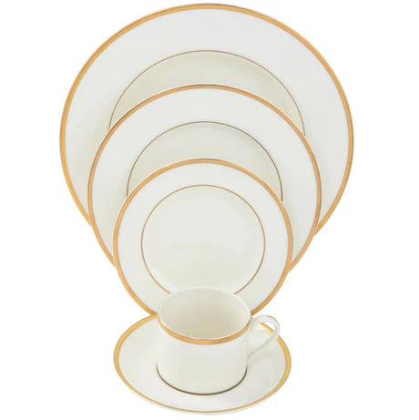 White Signature Gold Dinner Plate