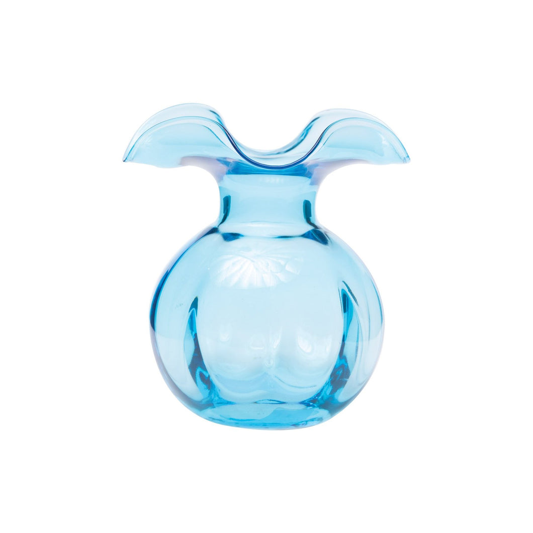 Hibiscus Glass Aqua Bud Vase