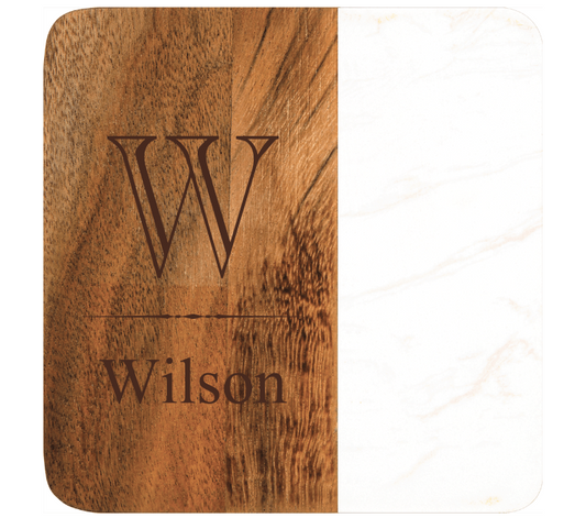 Faux Marble and Wood Coasters