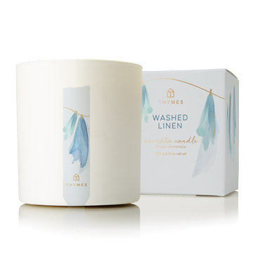 Washed Linen Poured Candle